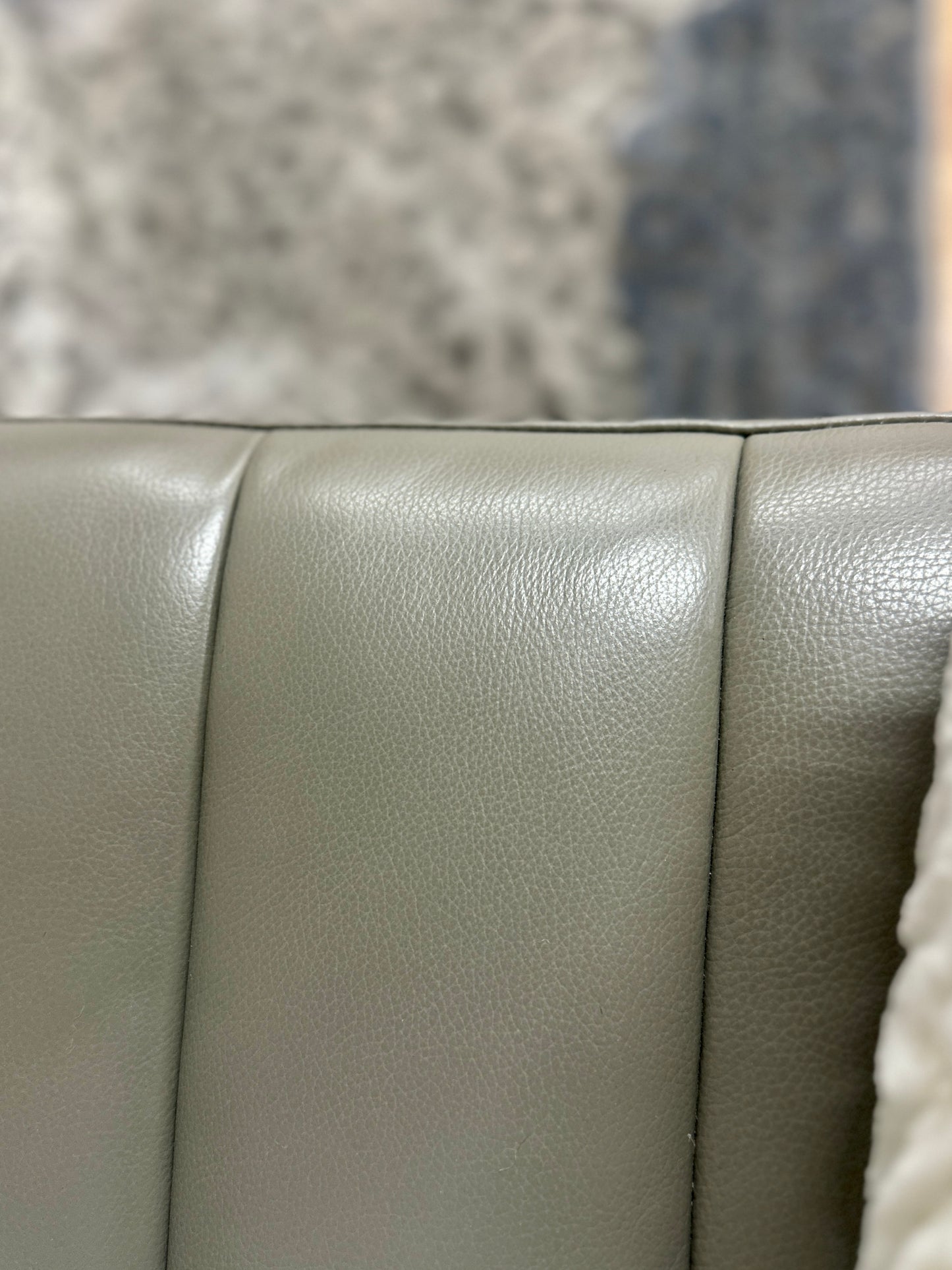 Leather Moroni Sofa & Chair Set in Dove Grey