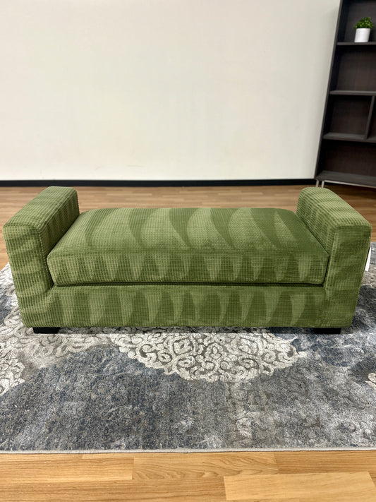 Chenille Bench in Green