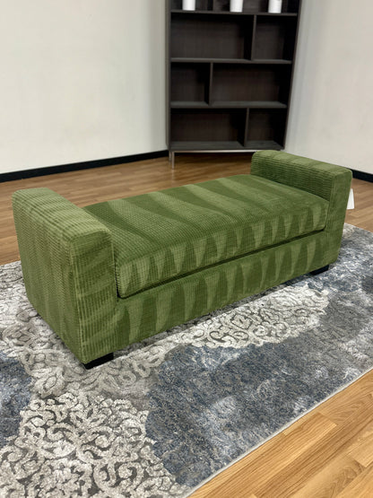 Chenille Bench in Green
