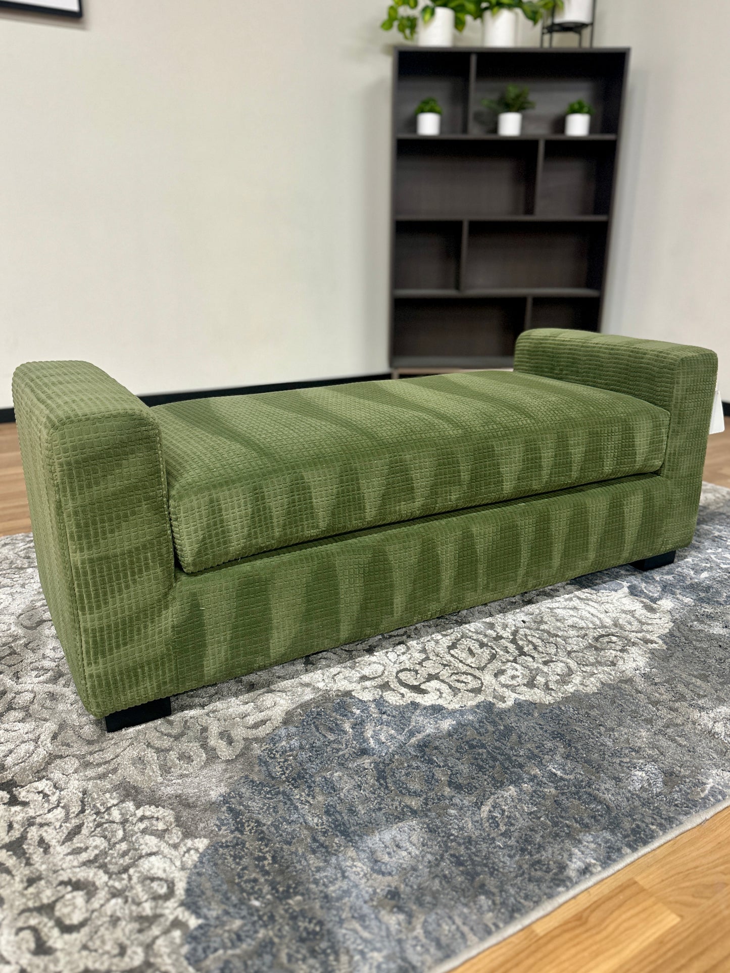 Chenille Bench in Green