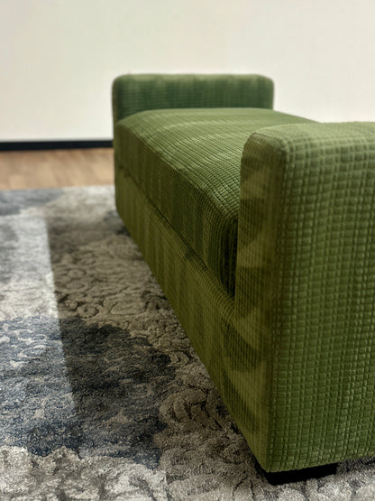 Chenille Bench in Green