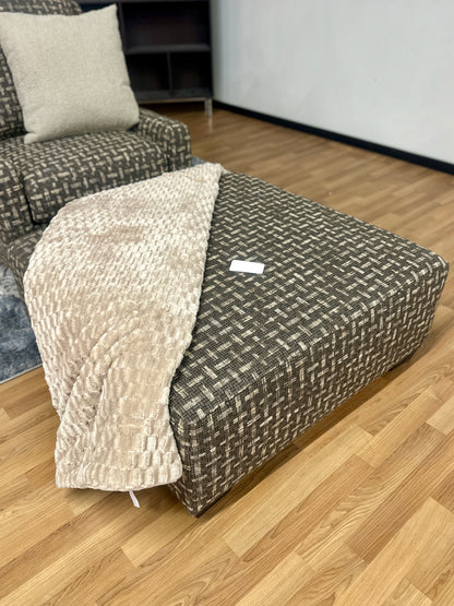 Accent Chair & Ottoman Set in Brown