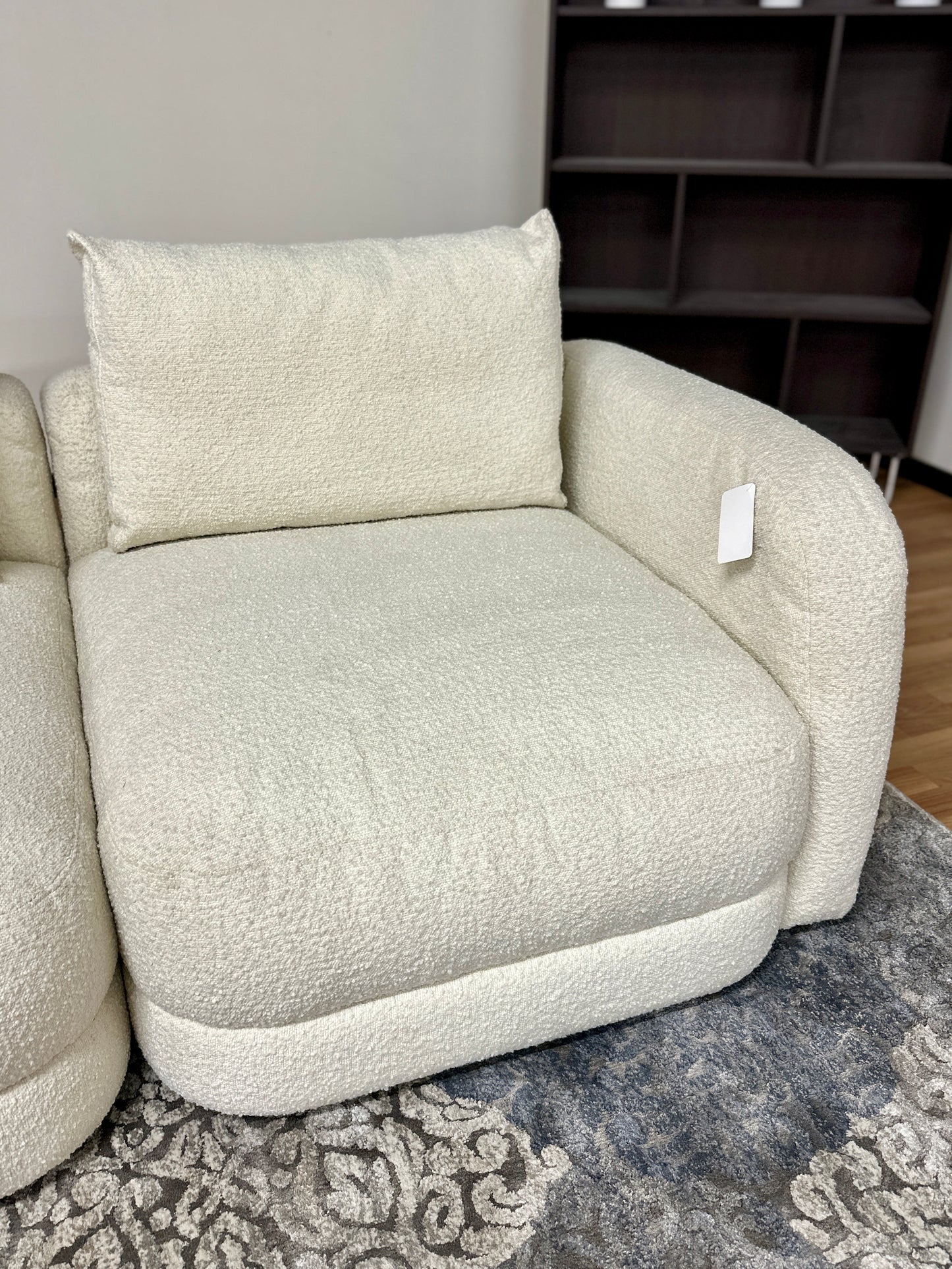 Boucle 3pc Sectional in White