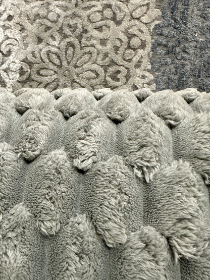 Fluffy 2pc Recliner Set in Fluffy Silver