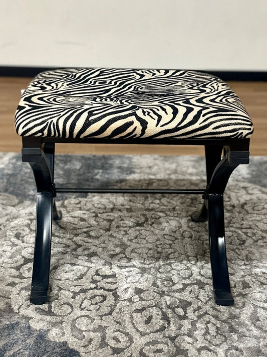 Zebra Vanity Stool