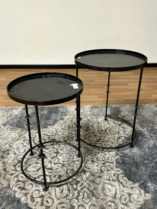 Nesting Side Tables Set in Black