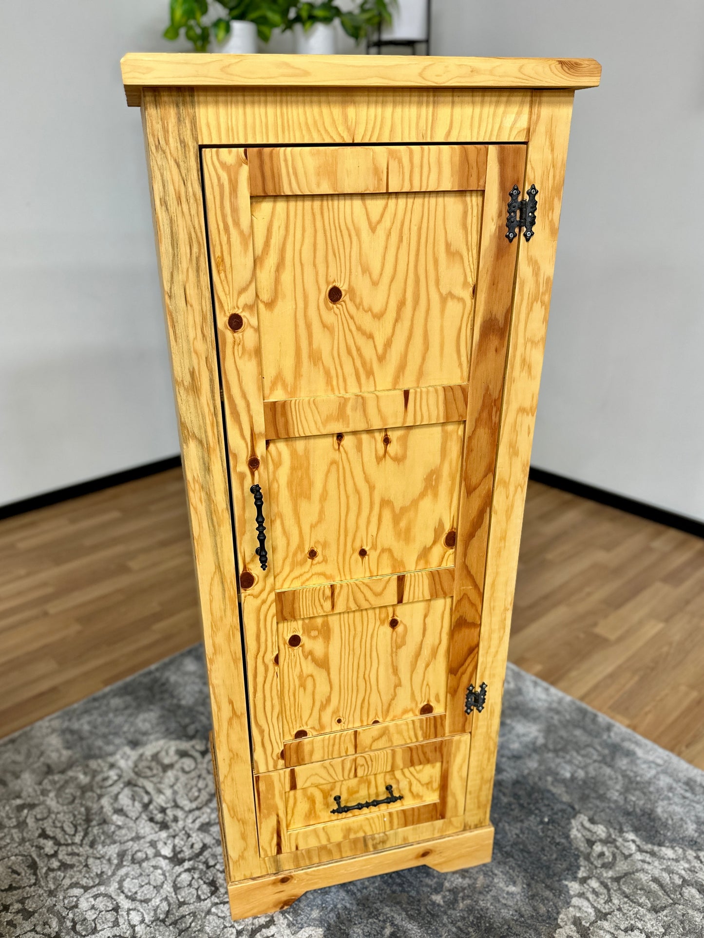 Wood Storage Cabinet Set