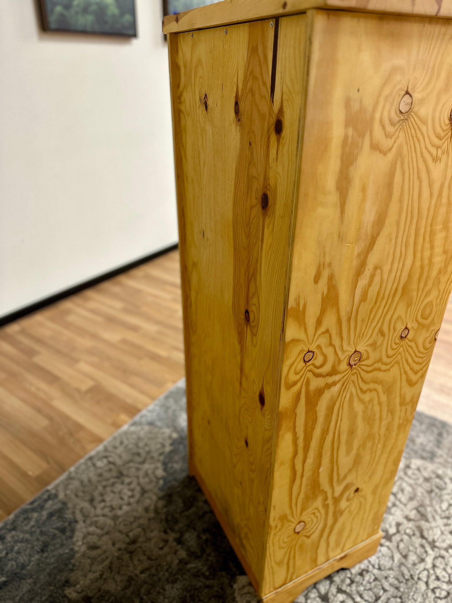 Wood Storage Cabinet Set