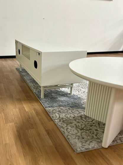 Palma TV Stand & Coffee Table in White