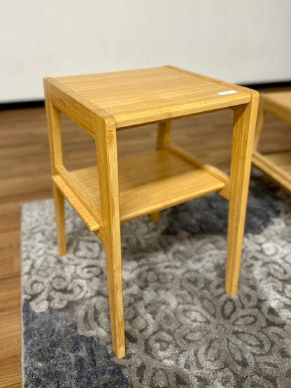 Wood Side & Coffee Table Set
