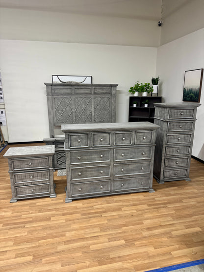 4pc Texas Rustic Solid Pine Wood King Bedroom Set