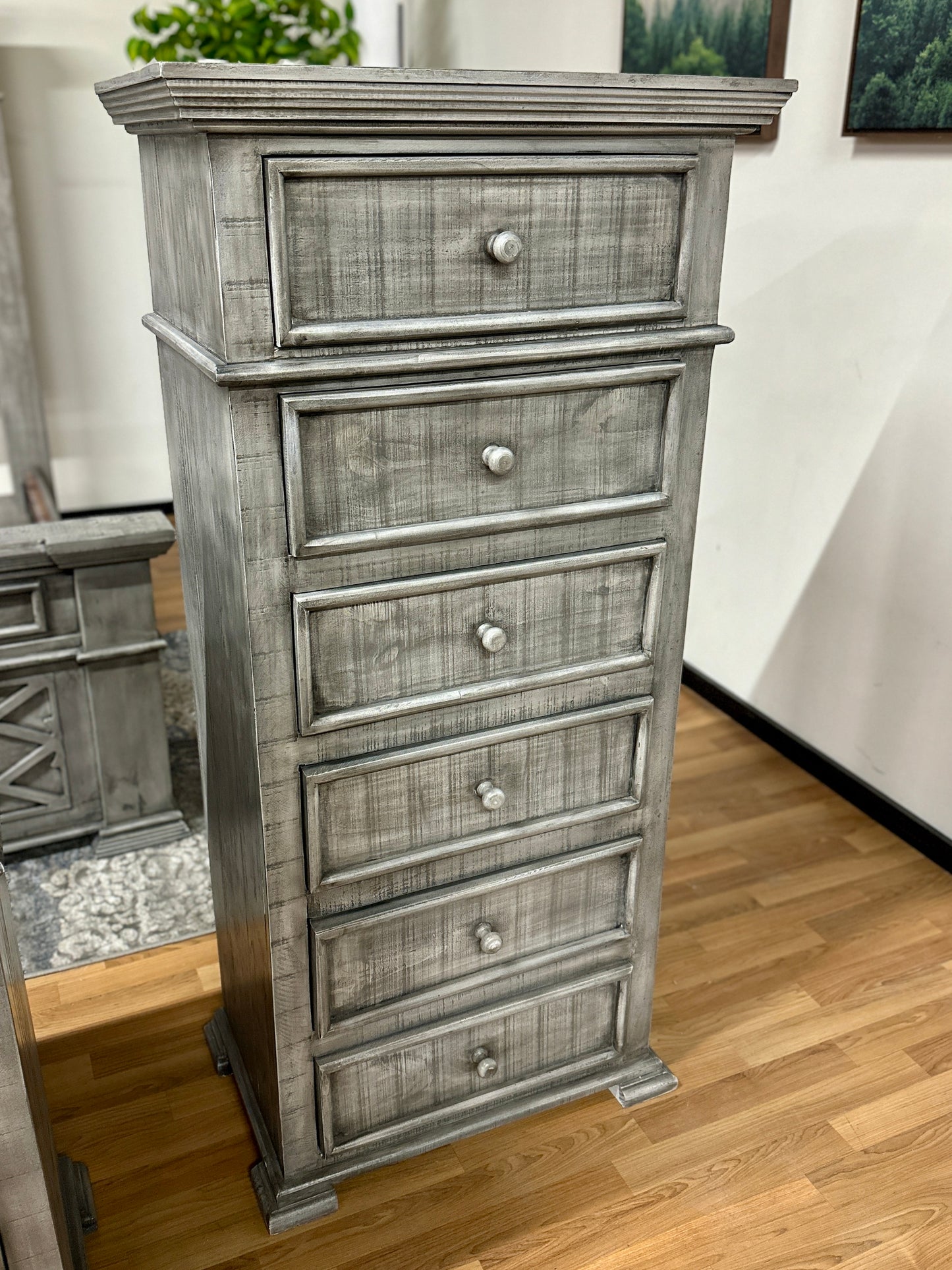 4pc Texas Rustic Solid Pine Wood King Bedroom Set