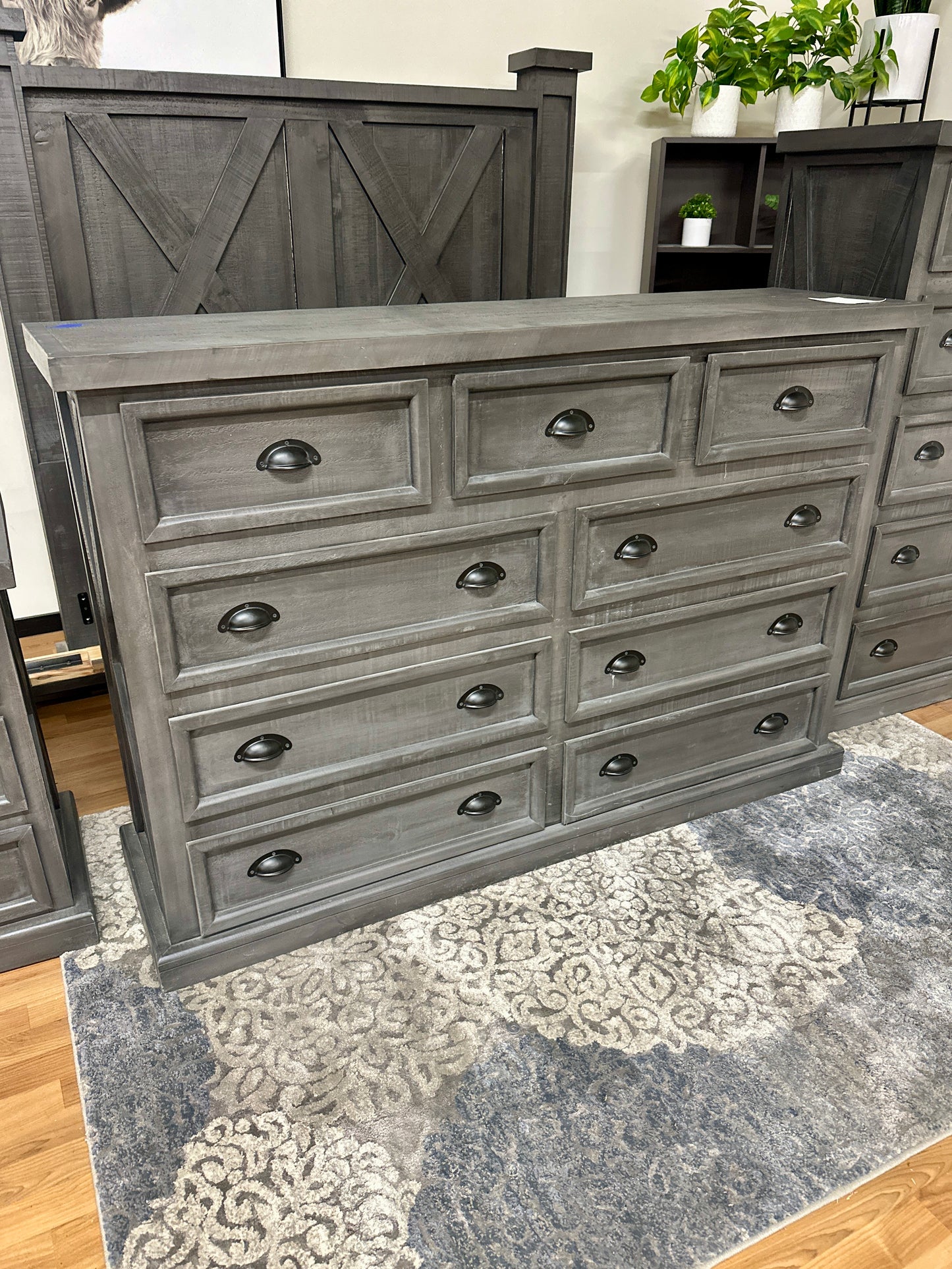 4pc Texas Rustic Solid Pine Wood Bedroom Set