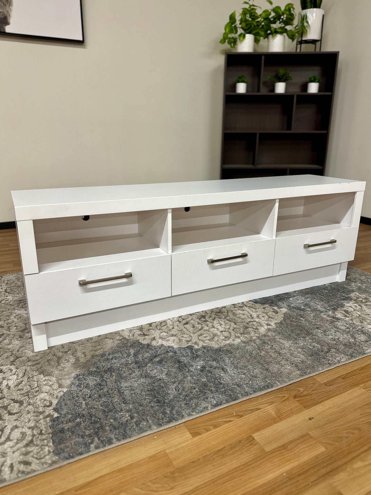 3 Drawer TV Stand in White