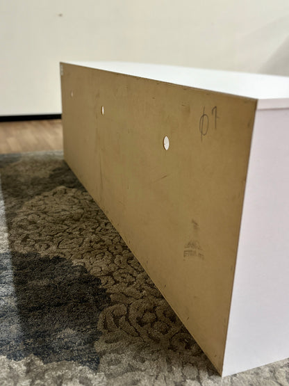 3 Drawer TV Stand in White