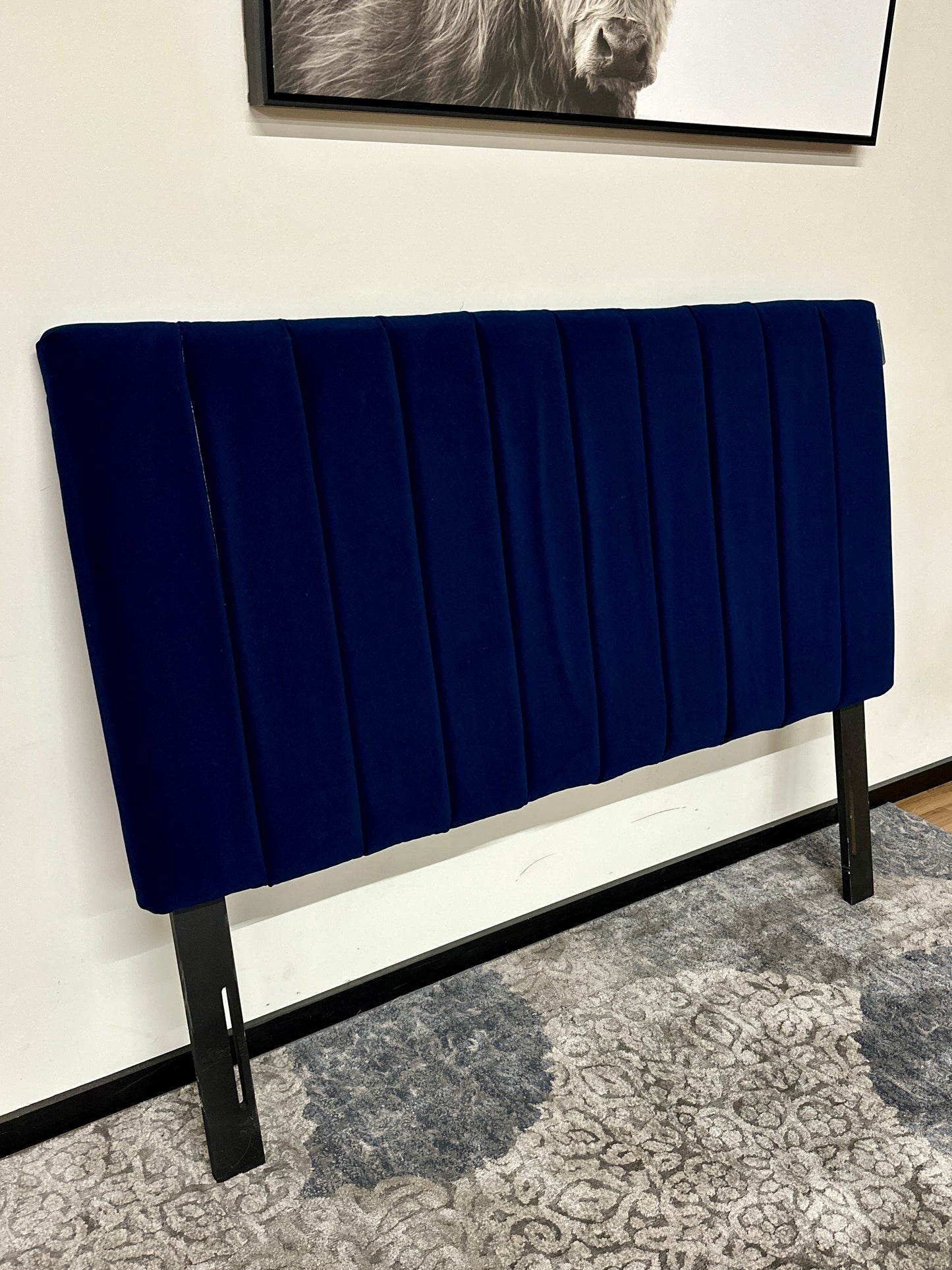 Modway Camilla Velvet Queen Headboard in Blue