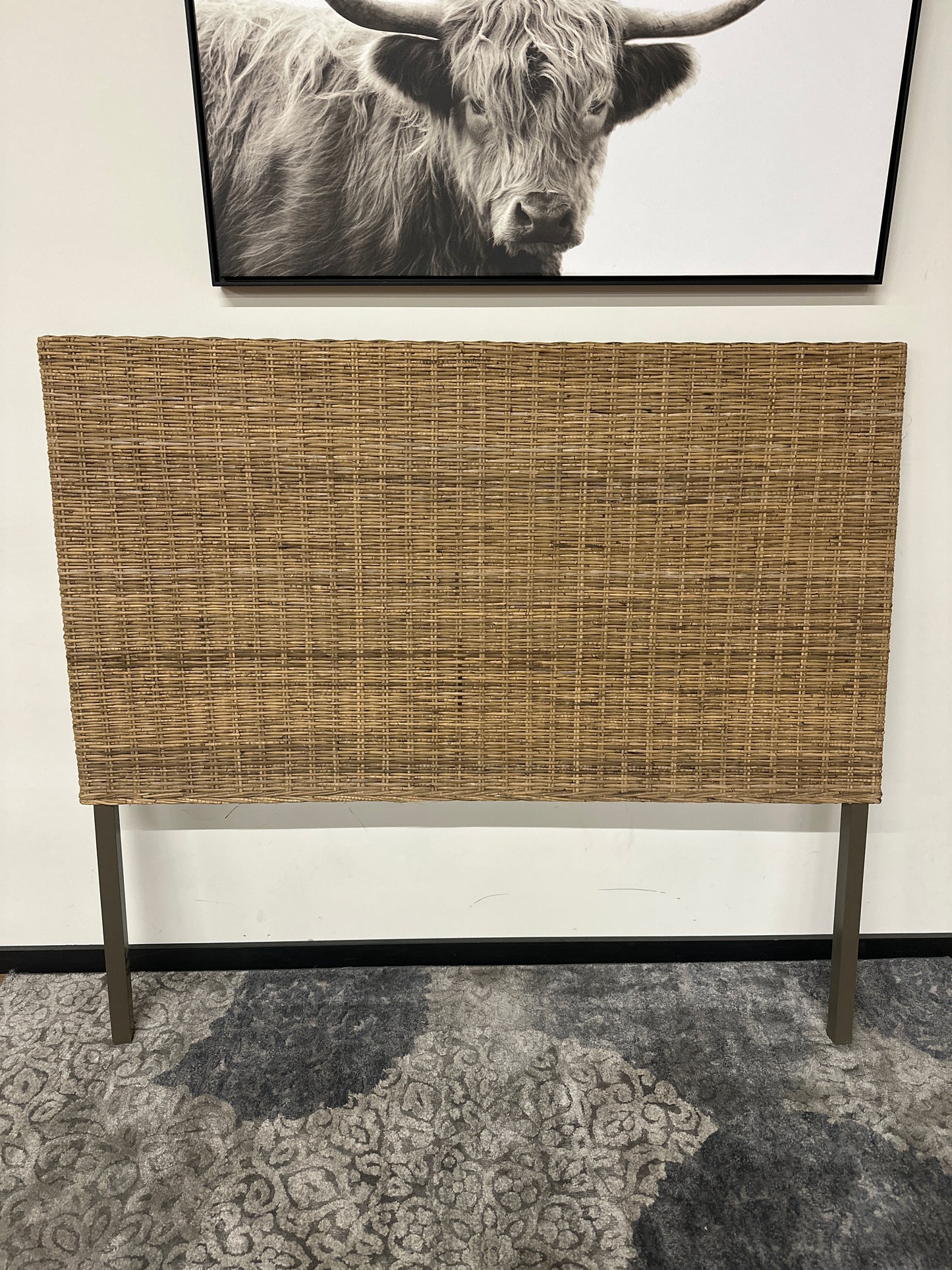 South Shore Lilak Rattan Queen Headboard