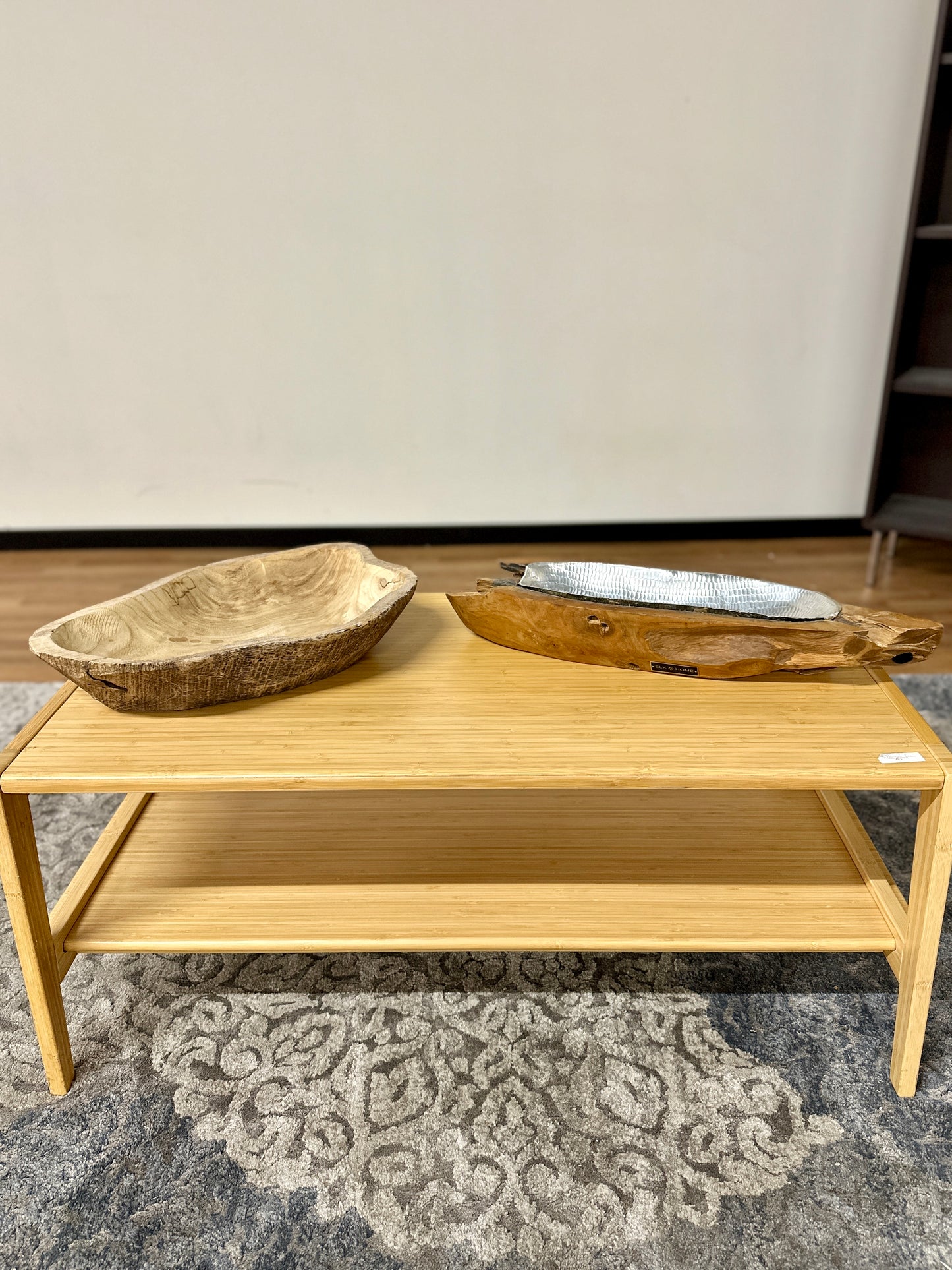 Eastwood Elk Home Tray and Hand Carved Root Bowl Decor