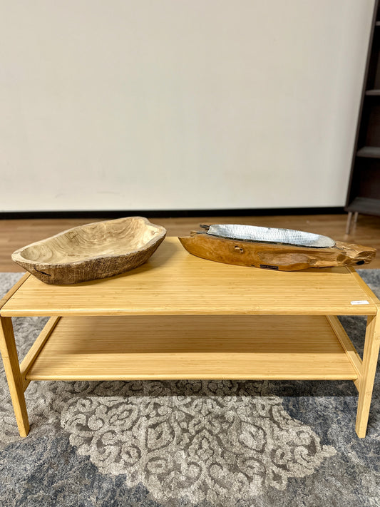 Eastwood Elk Home Tray and Hand Carved Root Bowl Decor
