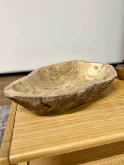 Eastwood Elk Home Tray and Hand Carved Root Bowl Decor