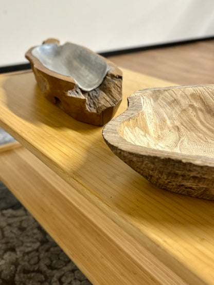 Eastwood Elk Home Tray and Hand Carved Root Bowl Decor