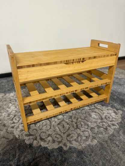 Wood Shoe Rack Bench
