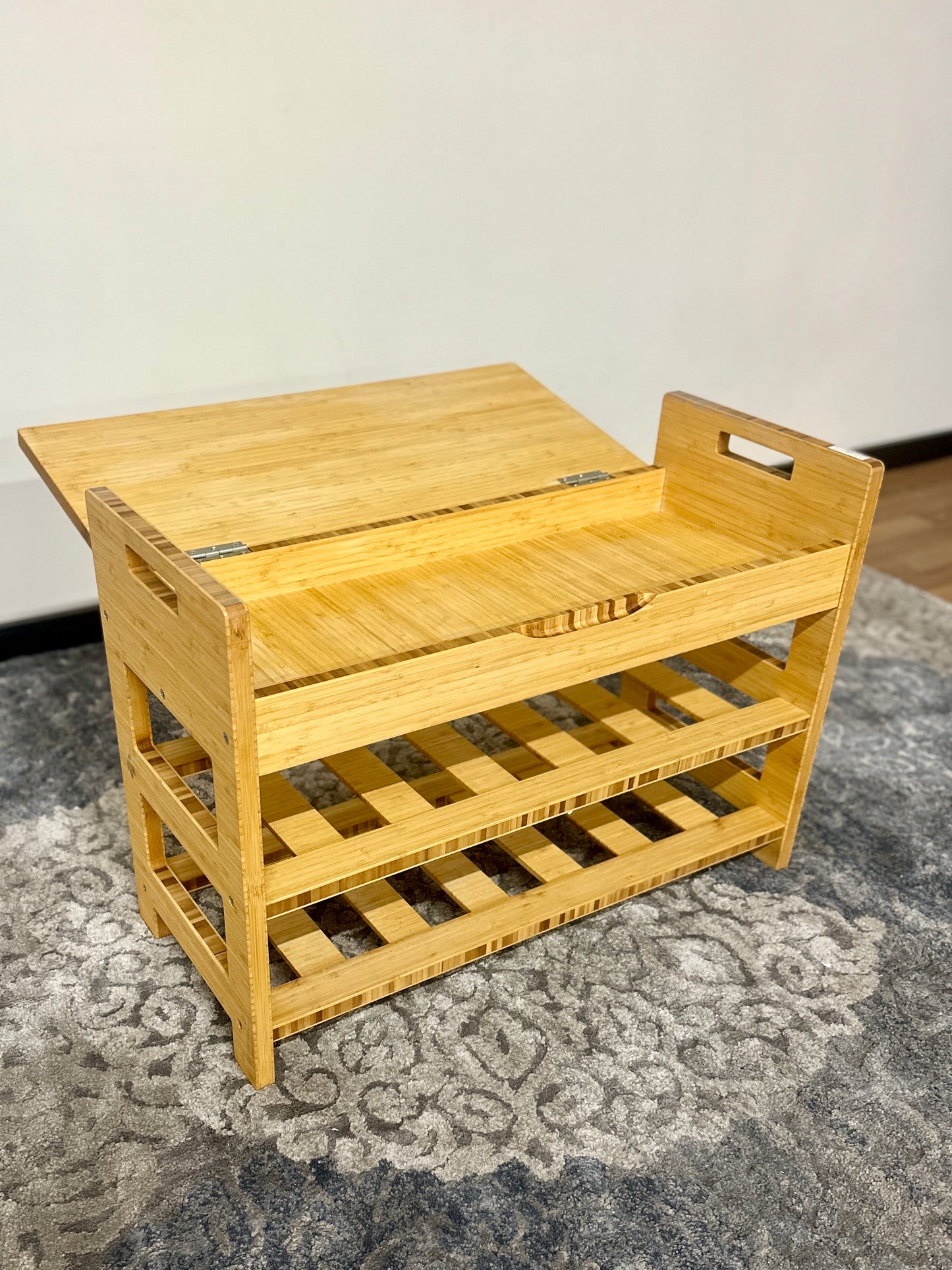 Wood Shoe Rack Bench