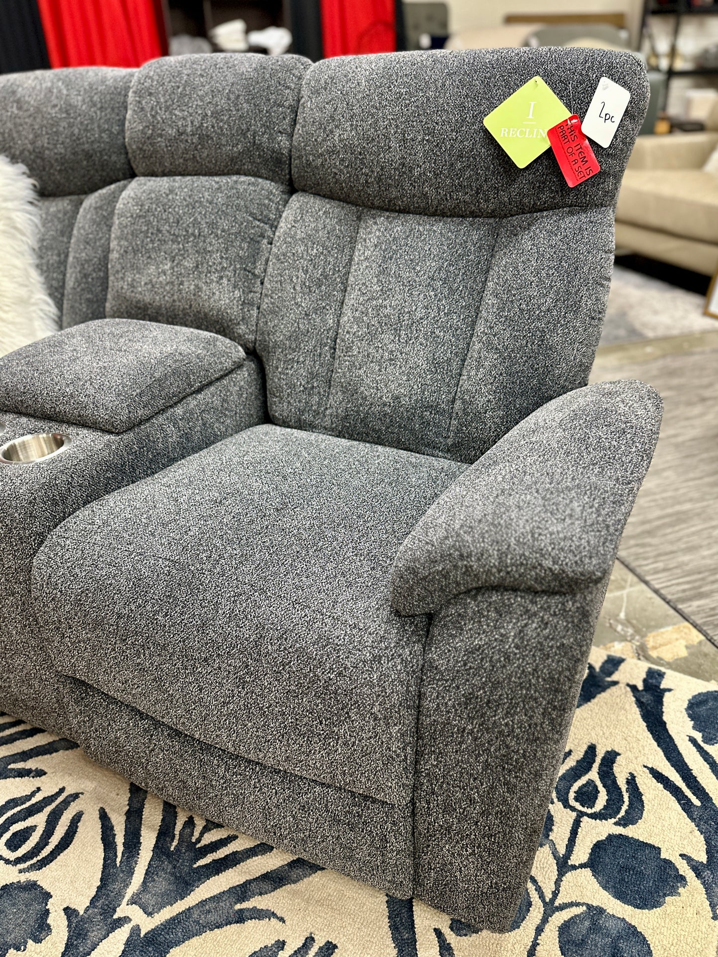 3pc Reclining Set in Slate Gray