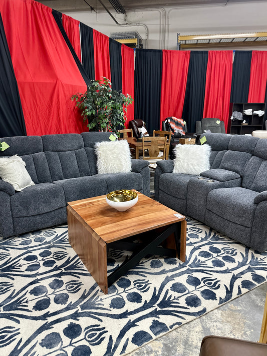 3pc Reclining Set in Slate Gray