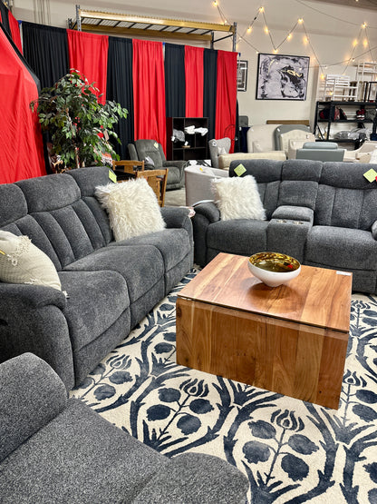 3pc Reclining Set in Slate Gray