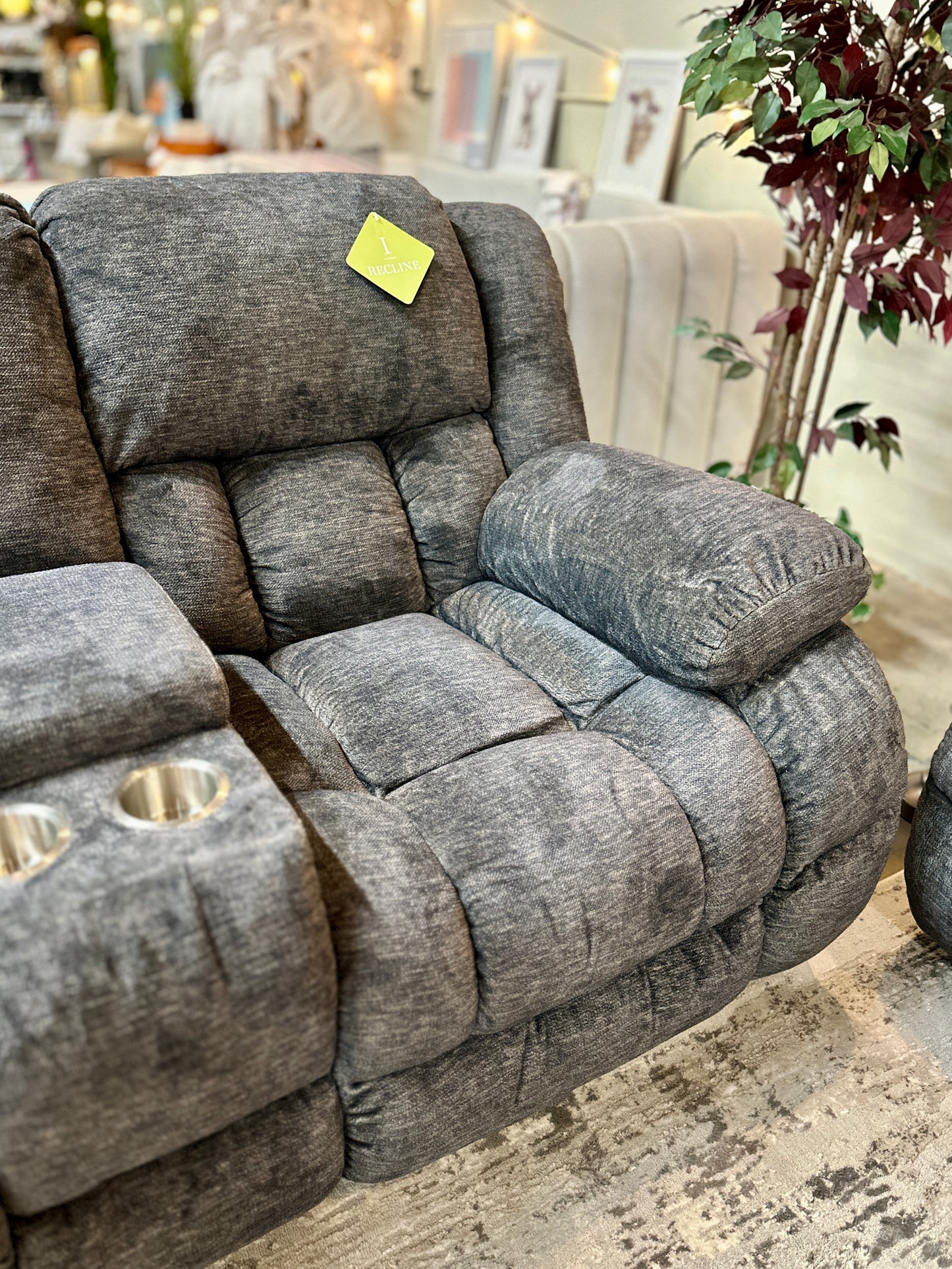 2pc Sofa Recliner Set in Gray