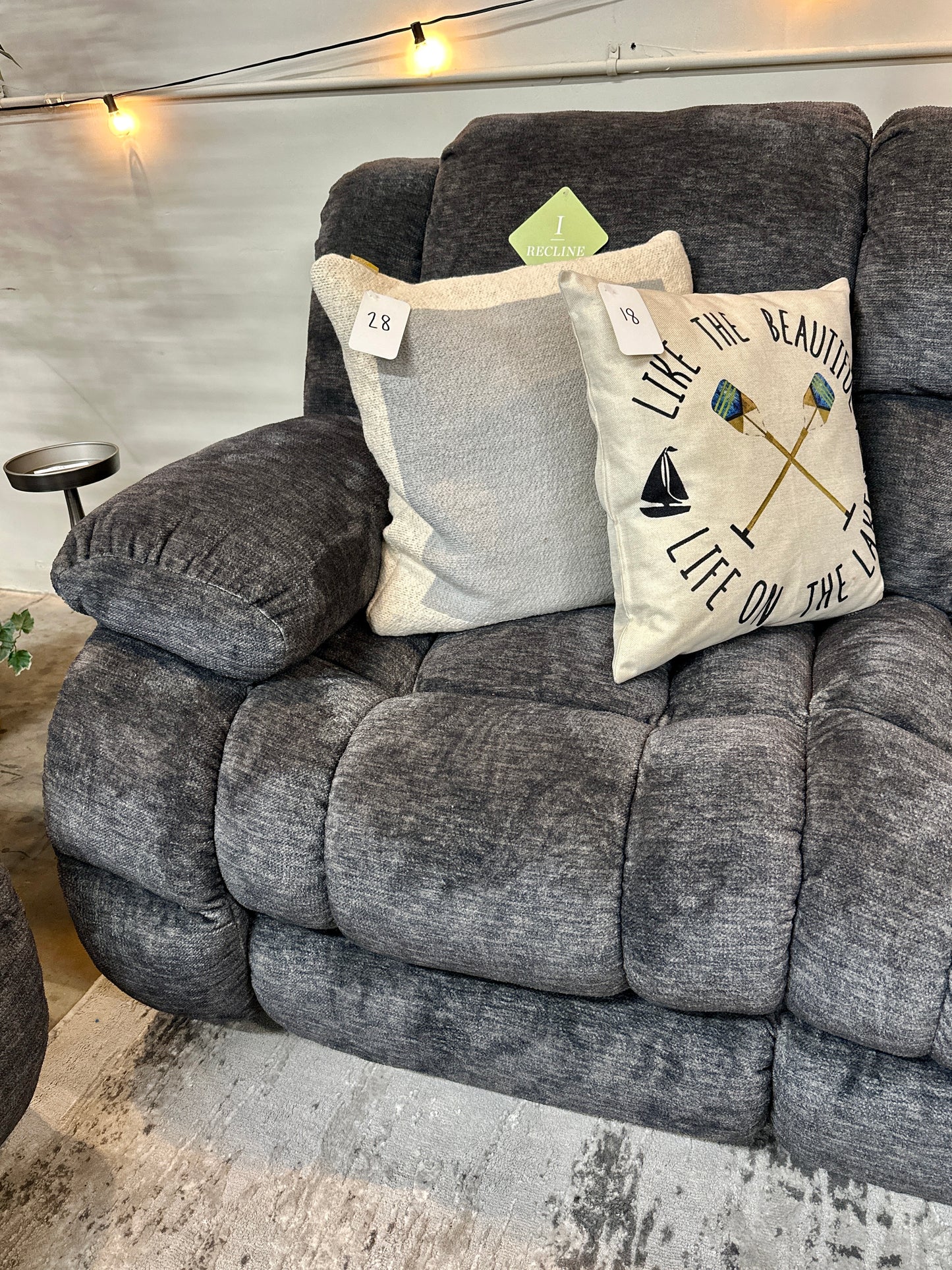 2pc Sofa Recliner Set in Gray