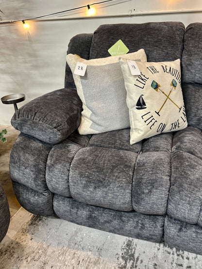 2pc Sofa Recliner Set in Gray