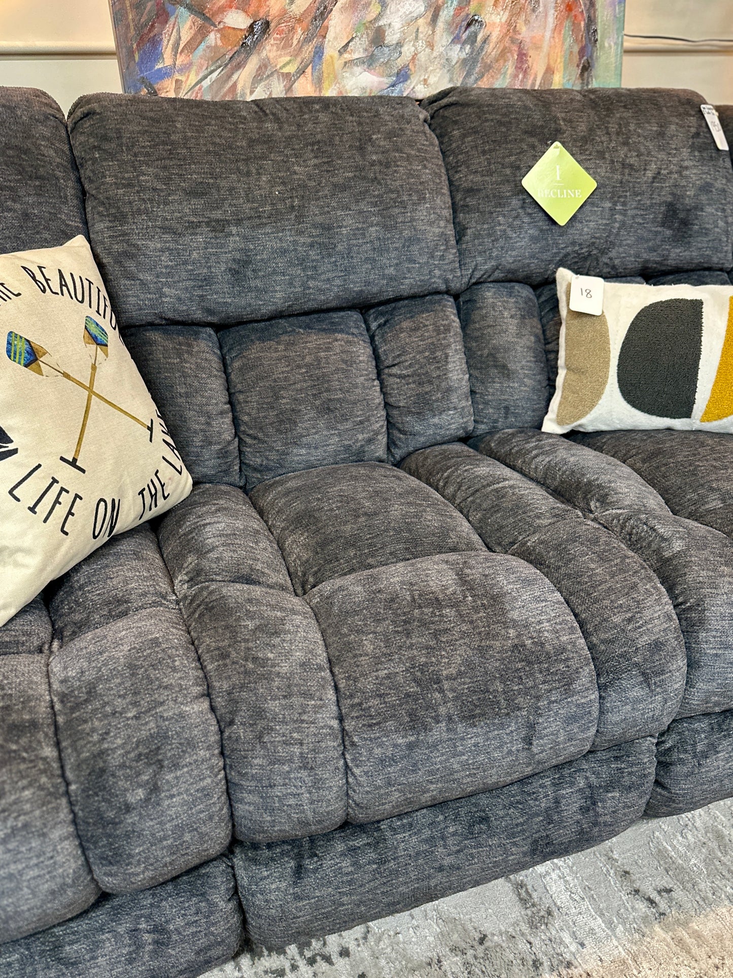 2pc Sofa Recliner Set in Gray