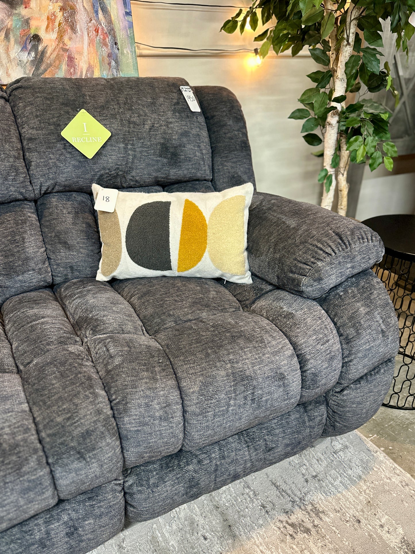 2pc Sofa Recliner Set in Gray