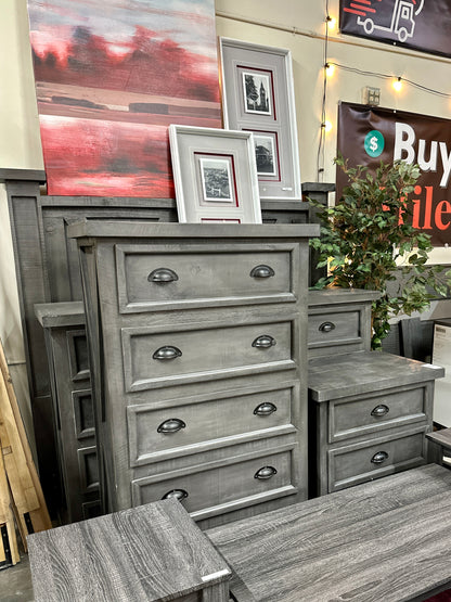 4pc Texas Rustic Solid Pine Wood Bedroom Set