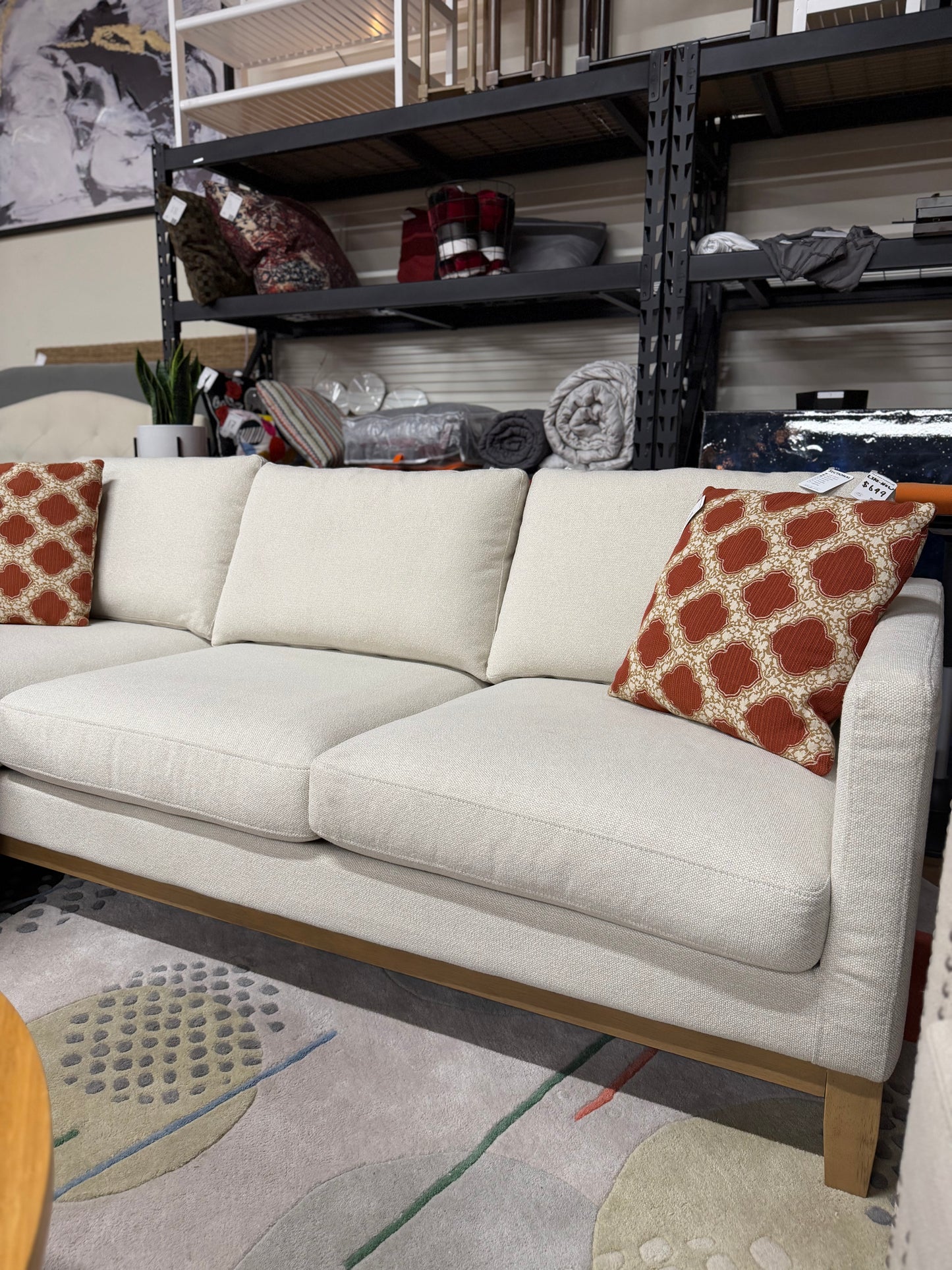 Henredon Murphy Fabric Sofa with Reversible Chaise