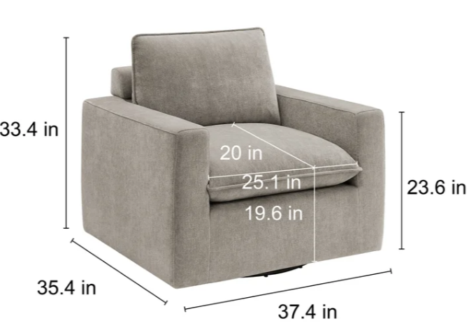 Aiden & Ivy Sereen Swivel Accent Chair