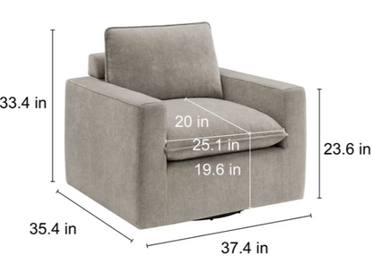 Aiden & Ivy Sereen Swivel Accent Chair