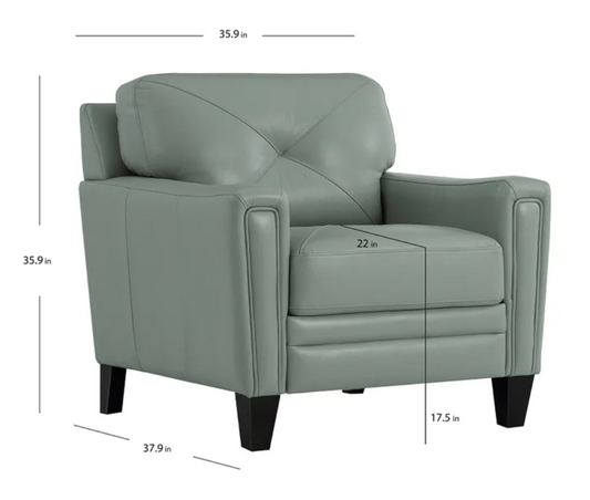 Abbyson Home Atmore Top Grain Leather Chair