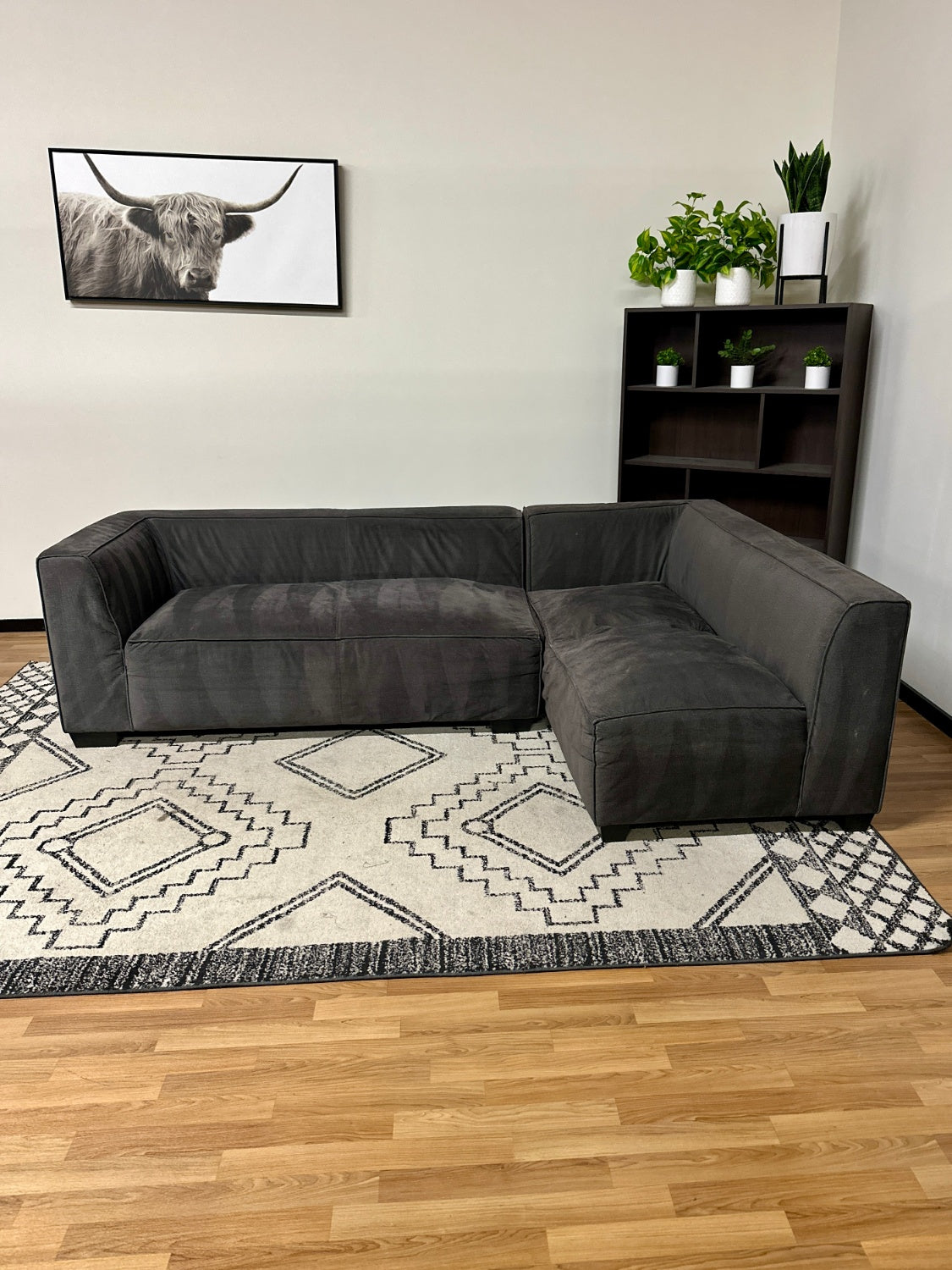 Microfiber Sectional Sofa w/ Chaise