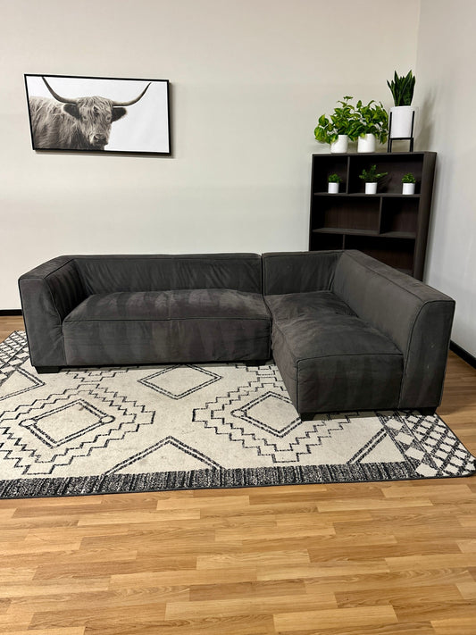 Microfiber Sectional Sofa w/ Chaise