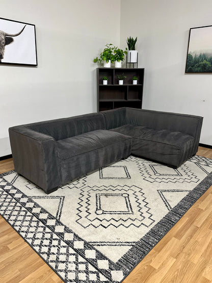 Microfiber Sectional Sofa w/ Chaise