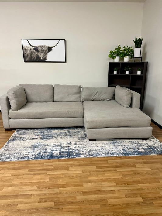 Light Grey Oversized Deep Sectional Couch