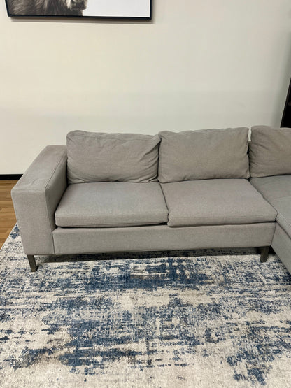 Modern Grey Sectional Sofa w/ Chaise