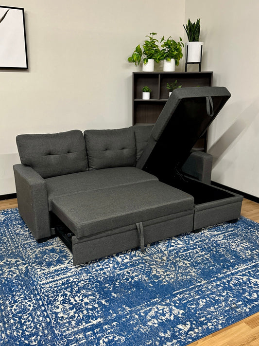 Sleeper Pull Out Storage Sectional Couch