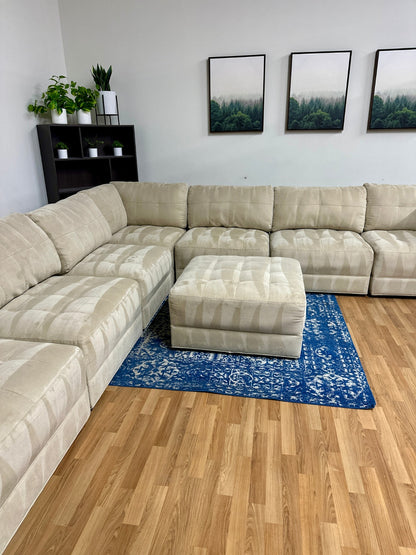 Gorgeous Beige 8 piece Modular Sectional Couch