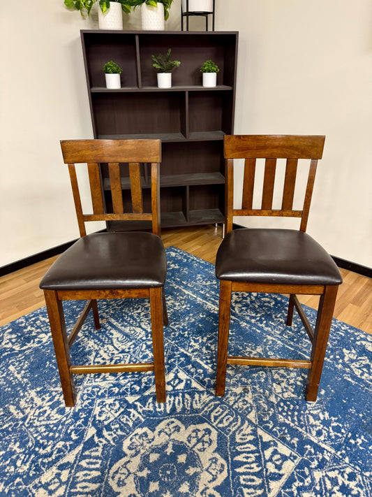 2 Brown Kitchen Chairs