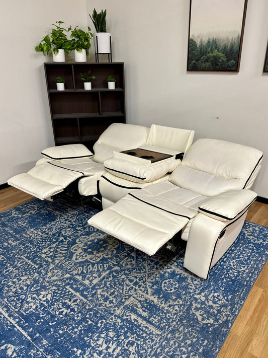 🚚 DELIVERY AVAILABLE! Modern White Sofa Recliner
