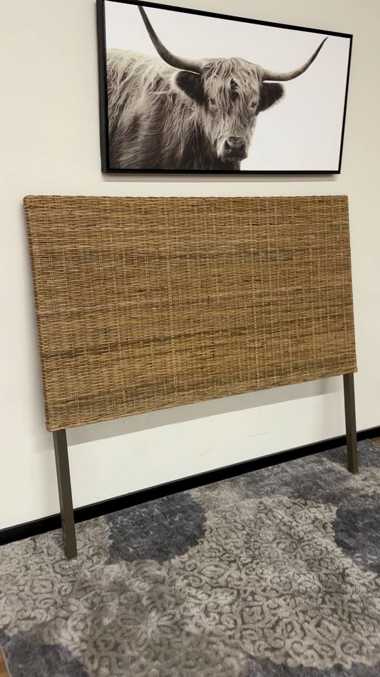 South Shore Lilak Rattan Queen Headboard